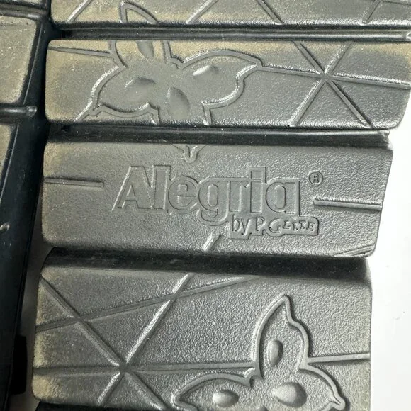 Alegria Black Sandals Silver Metal Detail Size EU 40 - Picture 13 of 15